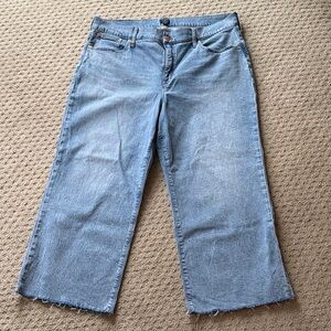 J.Crew Wide-Leg Crop Jeans – All-Day Stretch – Size 35 (fits like 18W-20W)